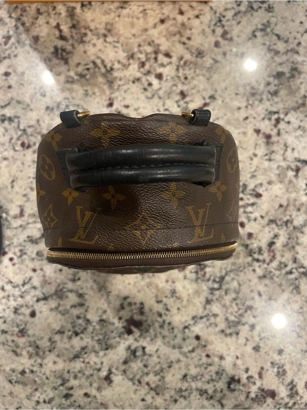 Louis Vuitton Monogram Mini Backpack in Brown and Gold
